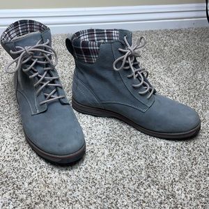 LL Bean Grey and Plaid Boots